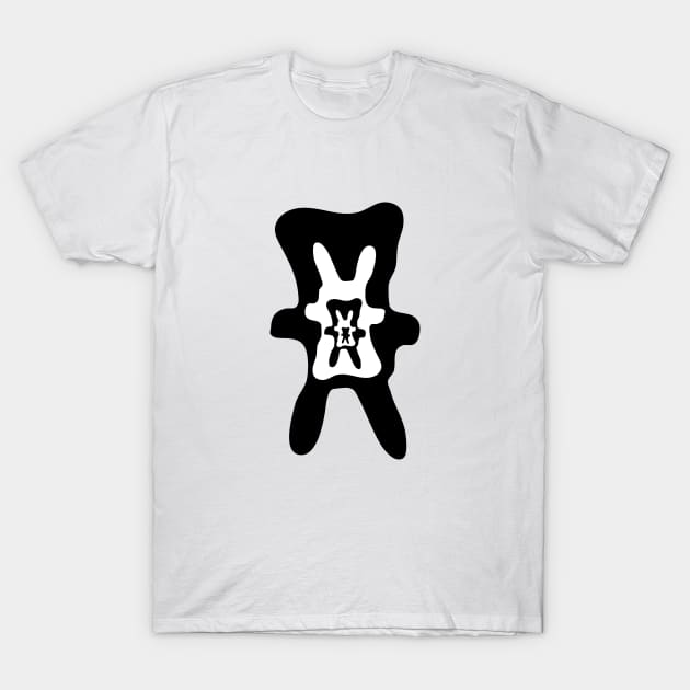 Epoh the Nomad - Black and White Inner Bunny T-Shirt by jumitu404